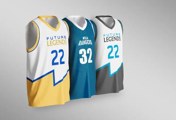 Kids' V-Neck Basketball Jersey