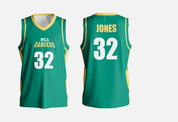Kids' V-Neck Basketball Jersey