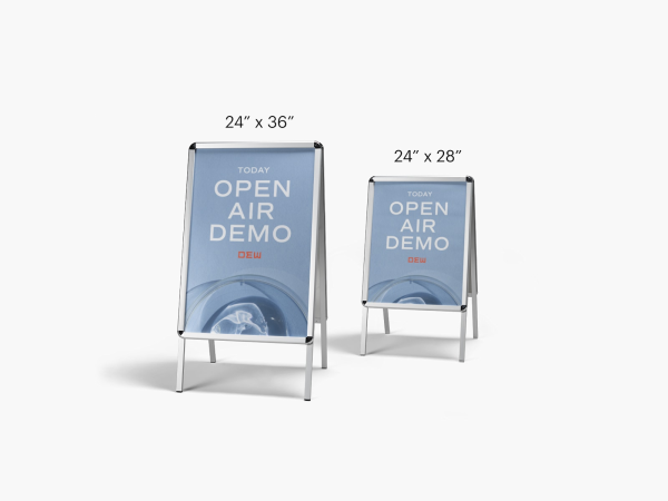 Larger version: sandwich boards Slide 10 of 10 3D View Aluminum A-Frame Signs